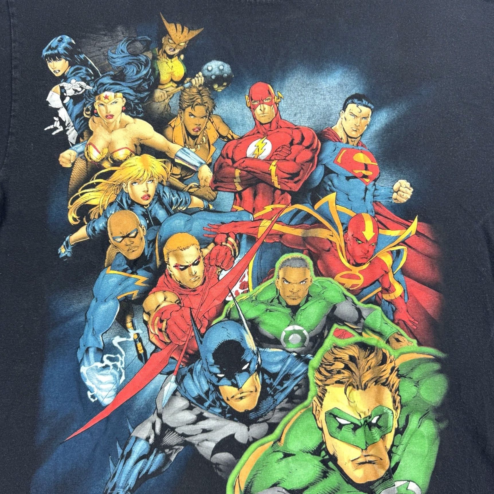 Vintage Y2K Justice League T Shirt Adult Large DC Comics Cartoon Graphic AOP 2009 Size US L / EU 52-54 / 3 - 2 Thumbnail