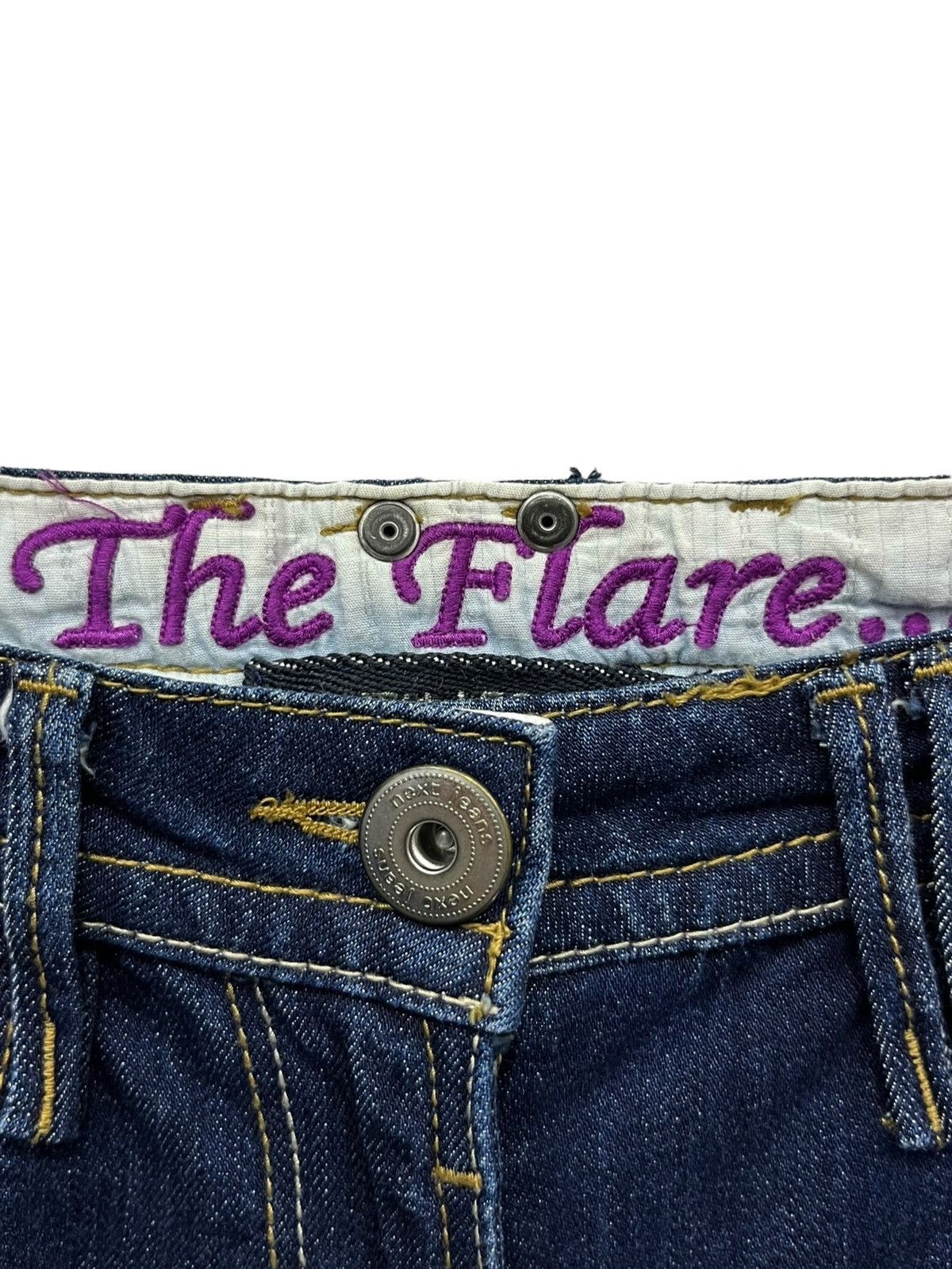 Japanese Brand × Le Grande Bleu (L.G.B.) × NEXT THE FLARE🔥Vintage NEXT Ultra Flare 70’s Style Stretch Denim Size 29" - 8 Thumbnail