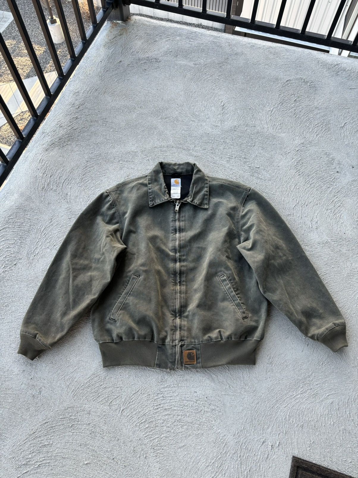 image of Vintage Green Carhartt Mesh Lined Jacket, Men's (Size XL)