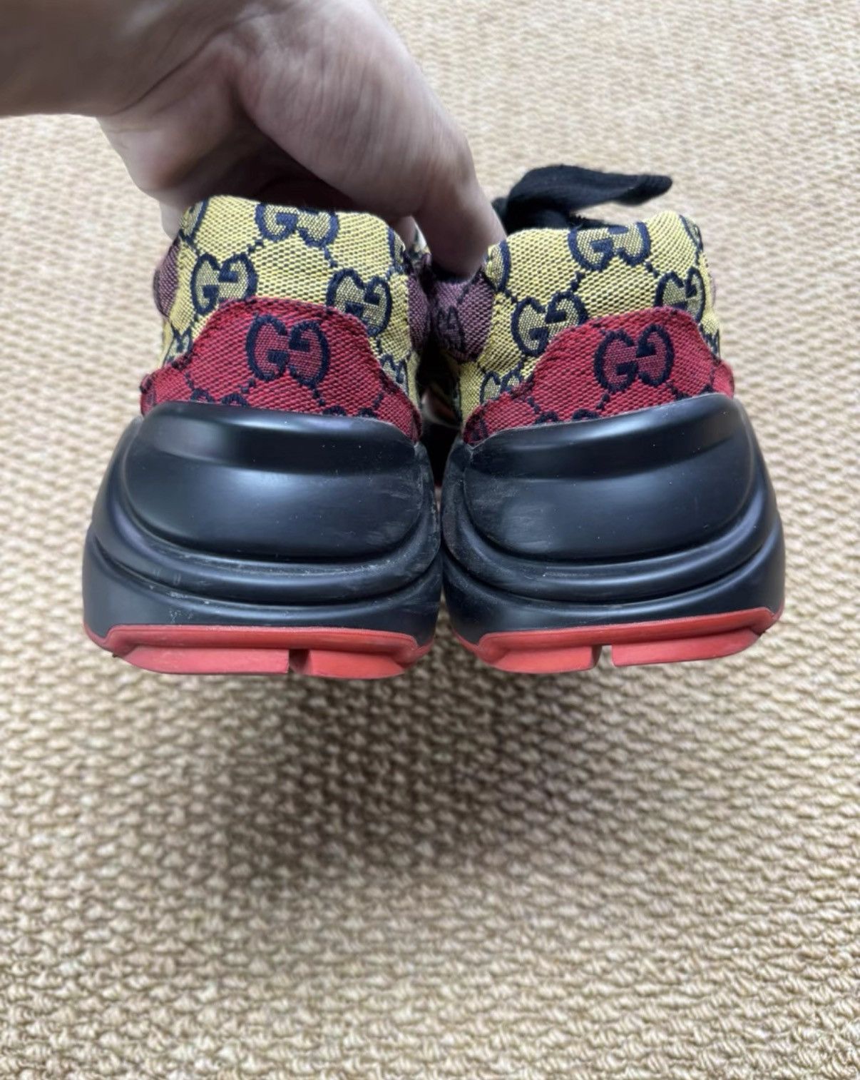 Gucci Gucci Mixed Canvas Printed Sneakers 663681 2UZK0 7072 K37 Size US 7 / IT 37 - 6 Thumbnail