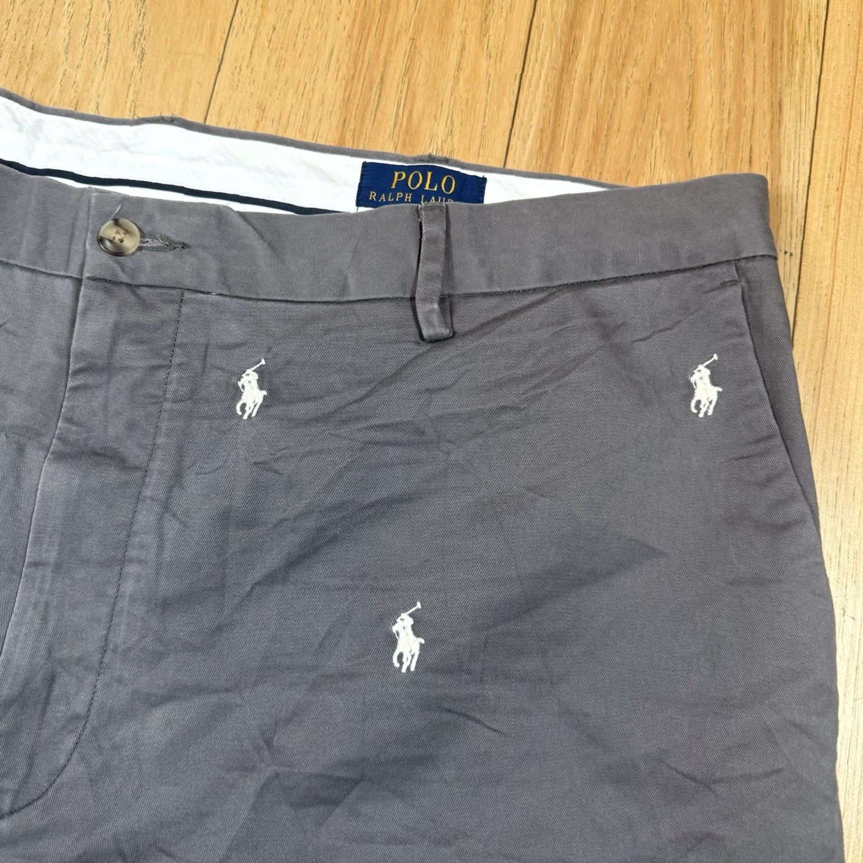 Polo Ralph Lauren Polo Ralph Lauren All Over Pony Logo Classic Fit Newport Shorts Mens 42 Chino Multicolor Logo Horse 90s/2000s Merchants? Size US XL / EU 56 / 4 - 3 Thumbnail