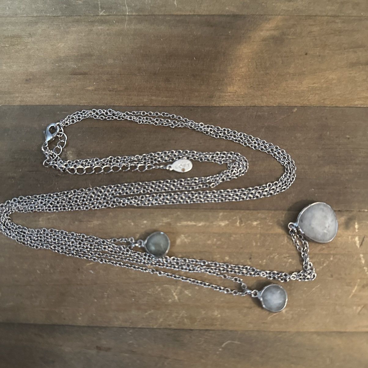 Loft Loft silver multi strand layered quartz pendant necklace Size ONE SIZE - 2 Thumbnail