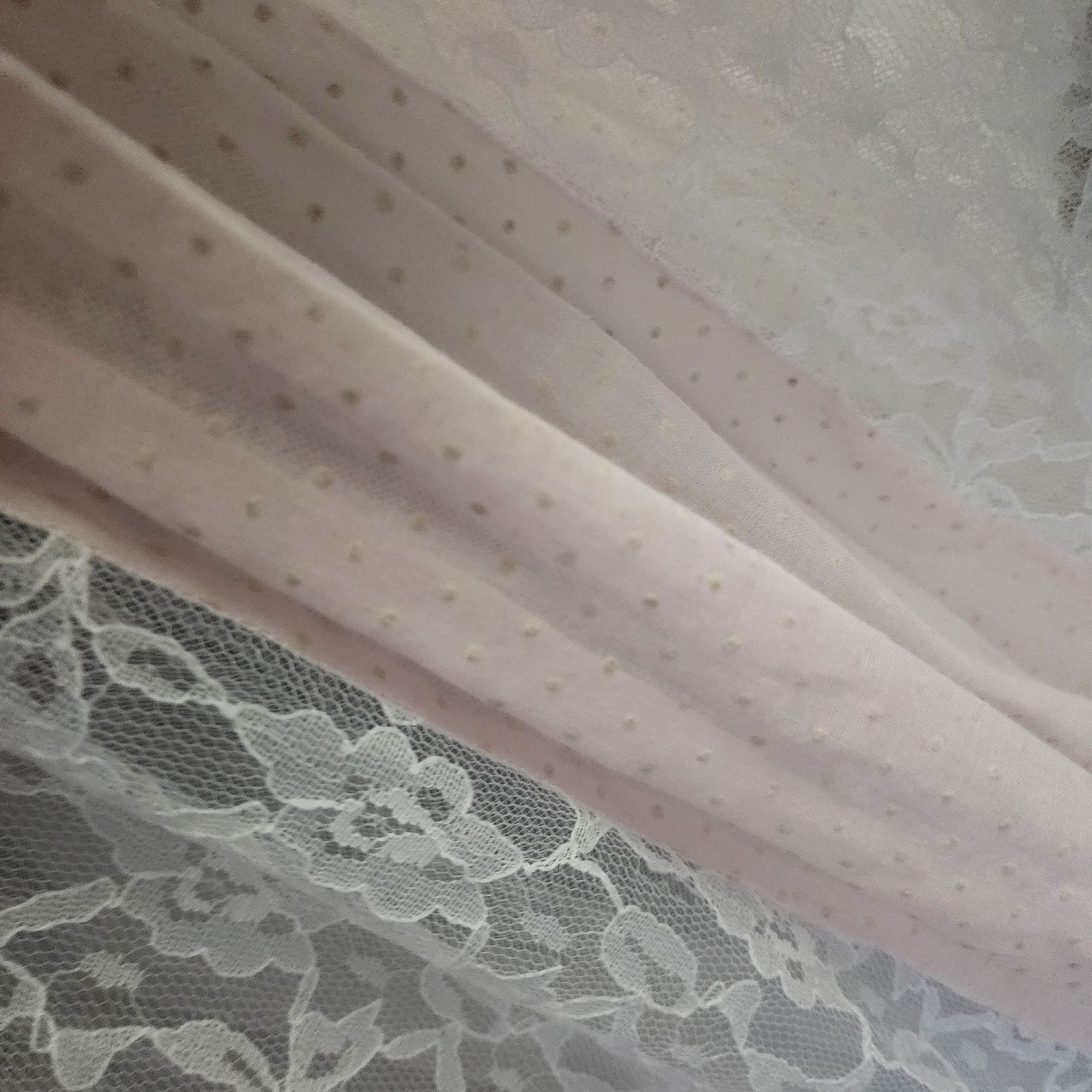 Handmade Vintage Prom Dress Halloween Costume Pink Lace Handmade Prai Size XXS / US 00 / IT 34 - 5 Thumbnail