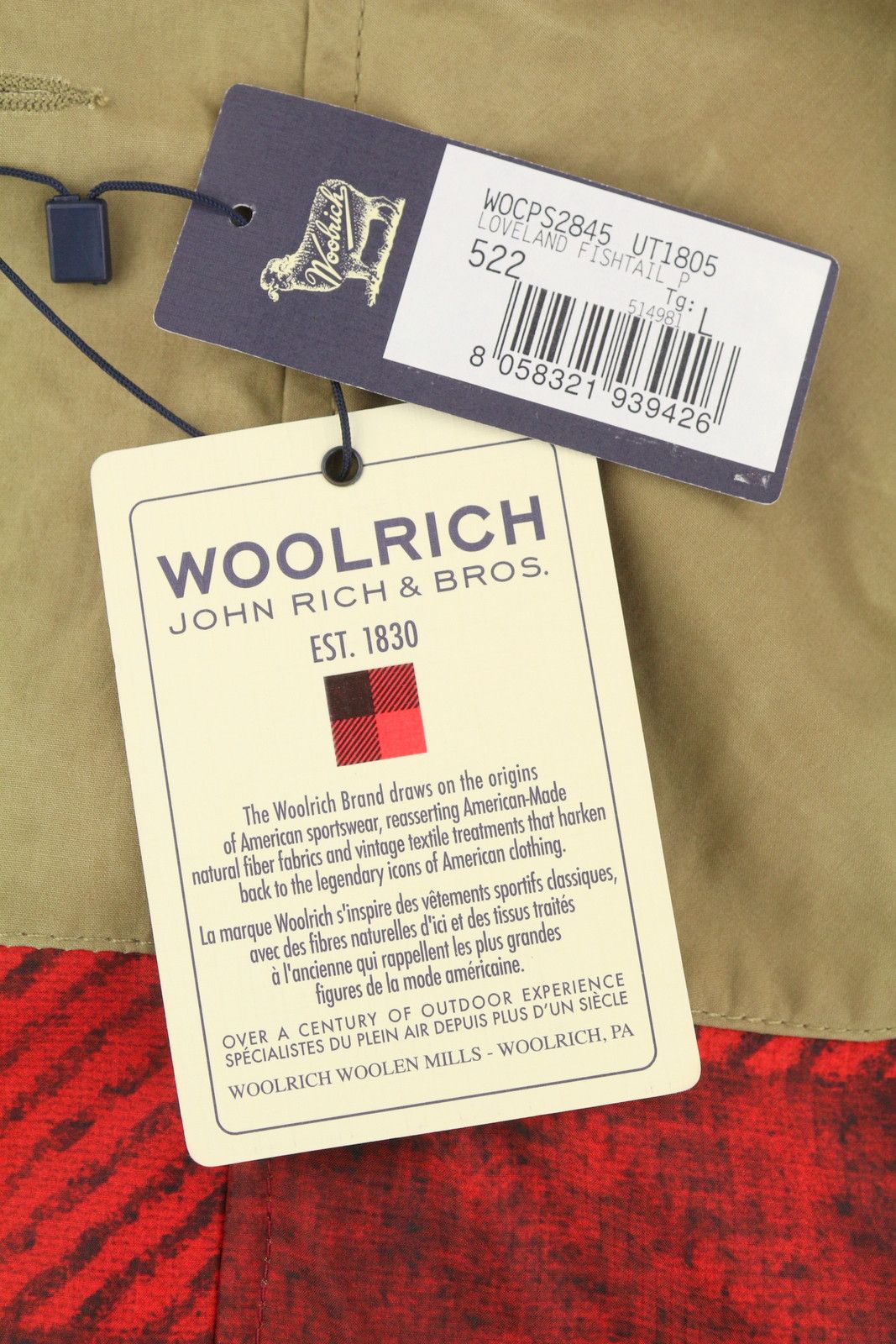 Woolrich Woolen Mills Loveland Fishtail L Parka Removable Sleeves 86709 Size US L / EU 52-54 / 3 - 9 Thumbnail