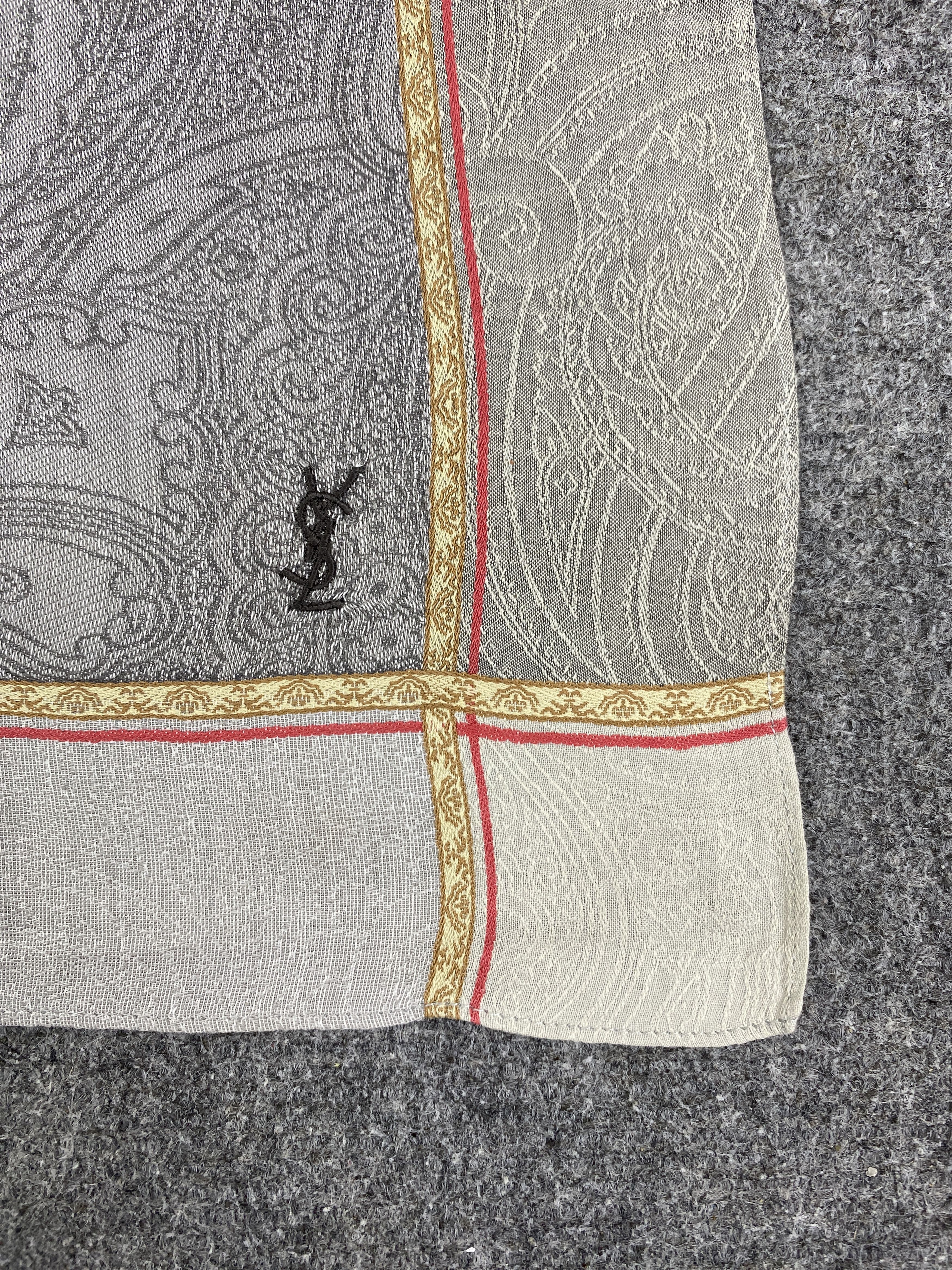 Yves Saint Laurent Yves Saint Laurent Handkerchief / Neckerchief HKC0597 Size ONE SIZE - 5 Thumbnail
