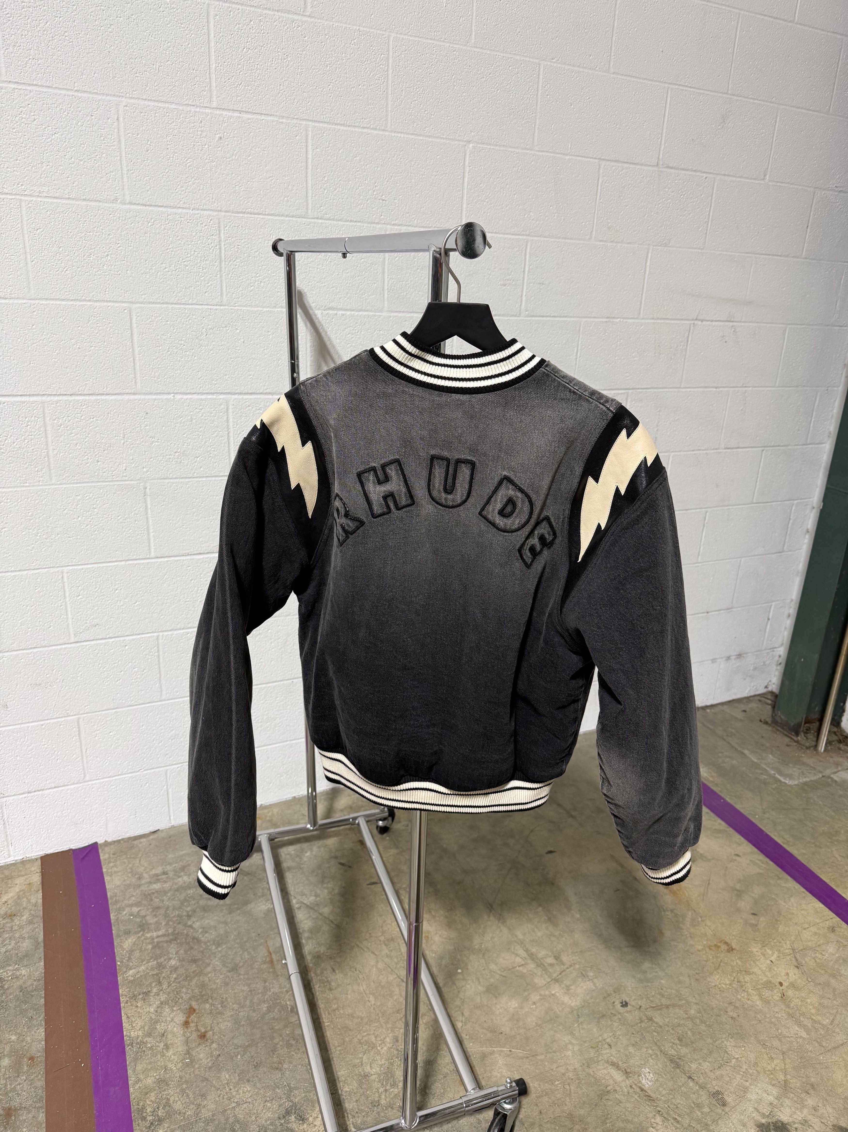 Rhude Rhude Denim Lightning Bomber 'Black' Size US S / EU 44-46 / 1 - 4 Thumbnail
