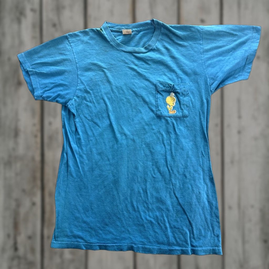 Fruit Of The Loom VINTAGE Fruit of the Loom T-Shirt Men Large Cartoon Looney Tunes Tweety Bird 90s Retro Size US L / EU 52-54 / 3 - 1 Thumbnail