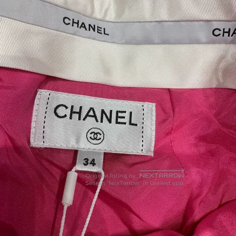 Chanel Chanel Early Spring Vacation Series Tweed Pink Skirt Size 42" / US 20 - 3 Thumbnail