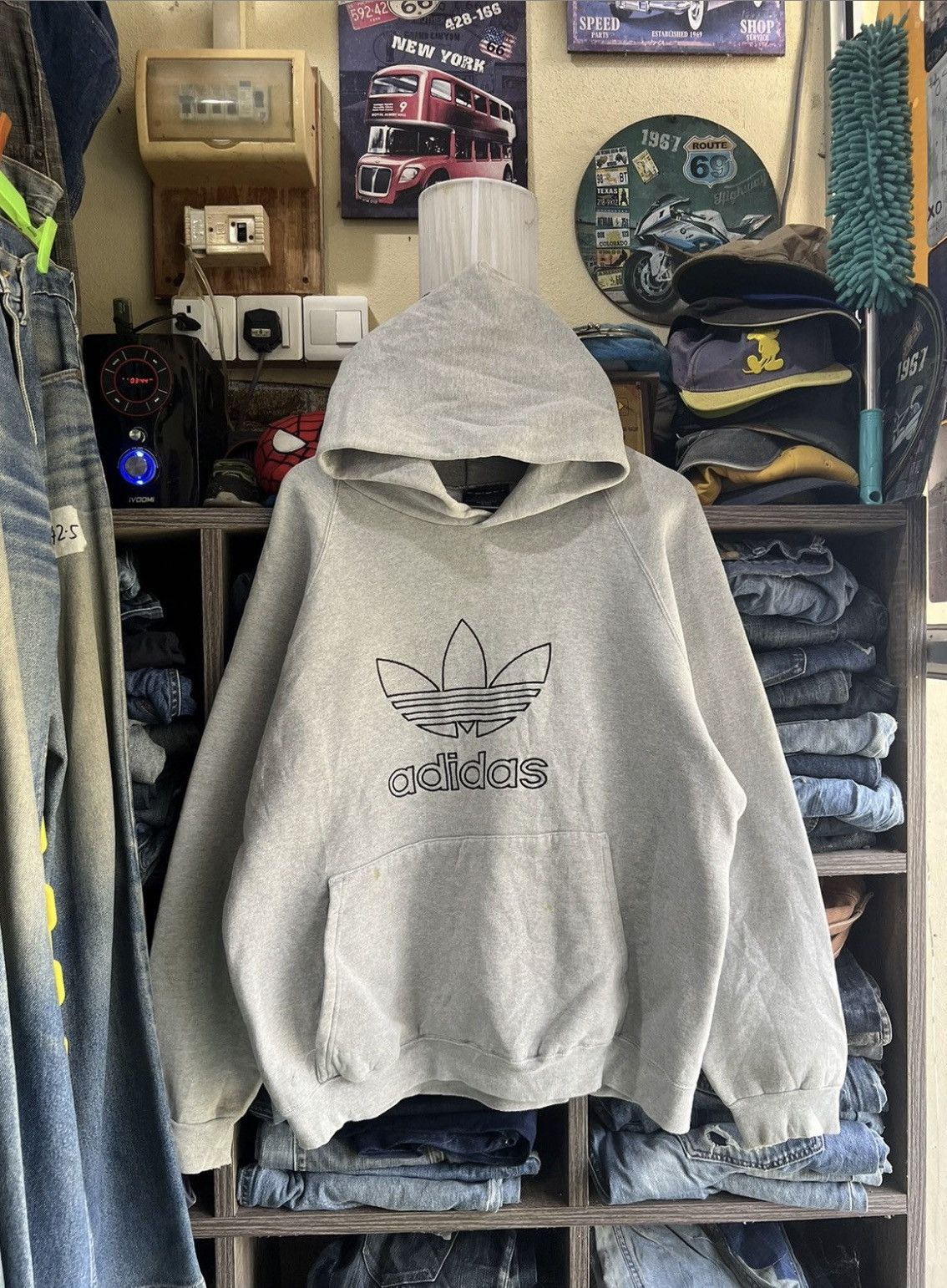 Adidas 🔥Vintage Adidas Trefoil Made in Usa Hoodies Size US XL / EU 56 / 4 - 2 Thumbnail