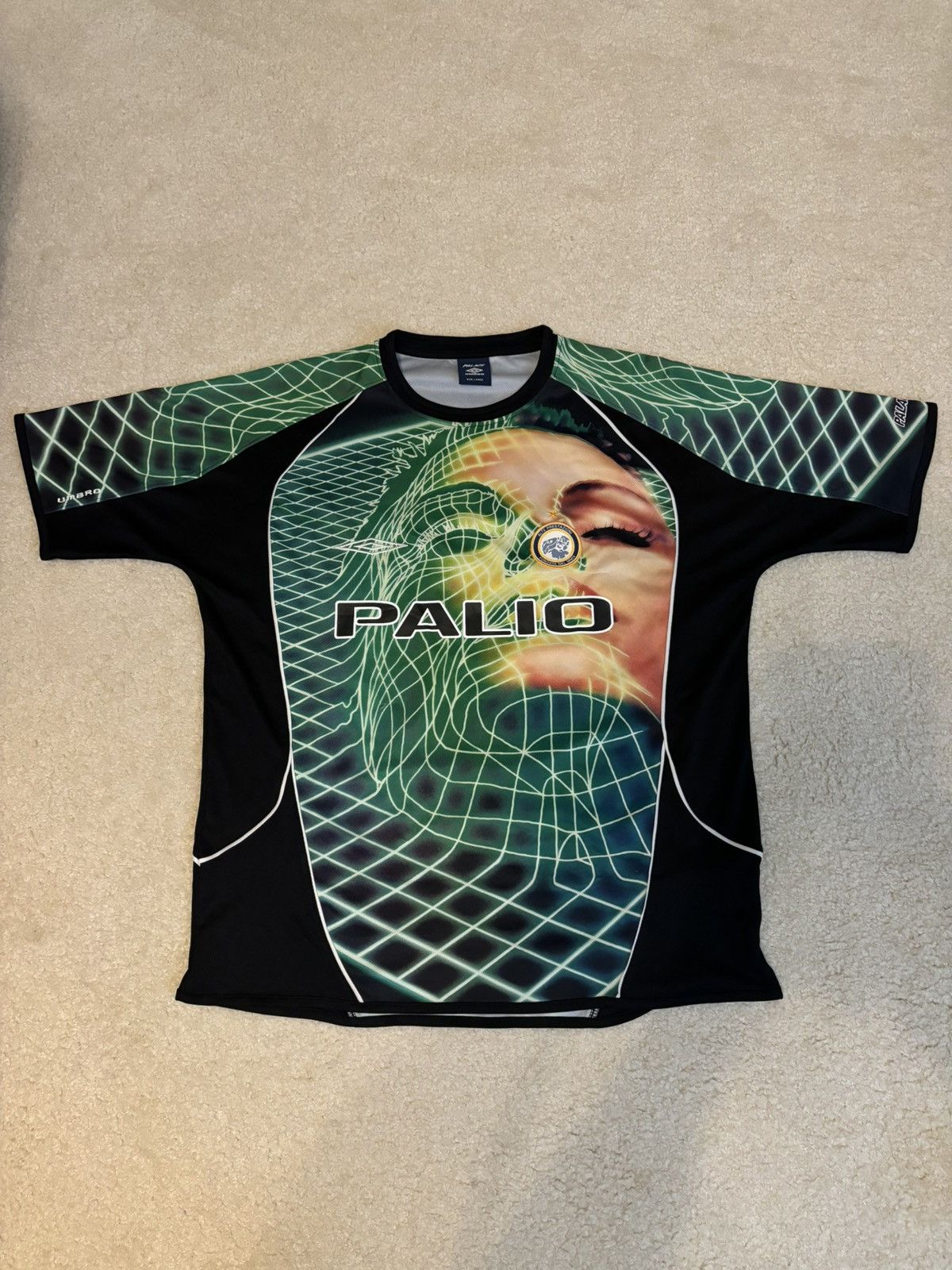 ウェア Palace x Umbro 3rd Goalie Black Neon-S Palace x Umbro 3rd Goalie Short Sleeve Jersey Black Neon
