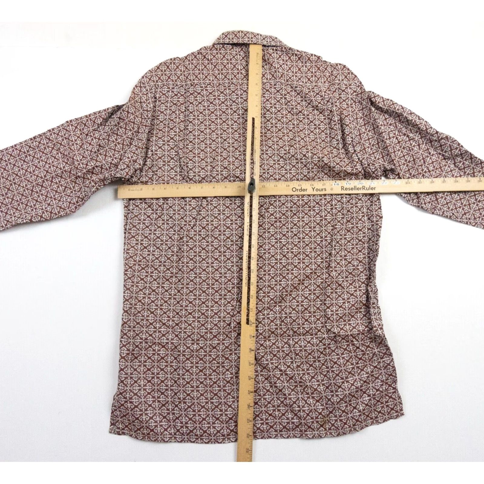Ermenegildo Zegna VINTAGE Ermenegildo Zegna Men's Button-Down Shirt Long Sleeve Collared Casual Business Formal Travel Brown Cotton Large Mens Size US L / EU 52-54 / 3 - 7 Thumbnail
