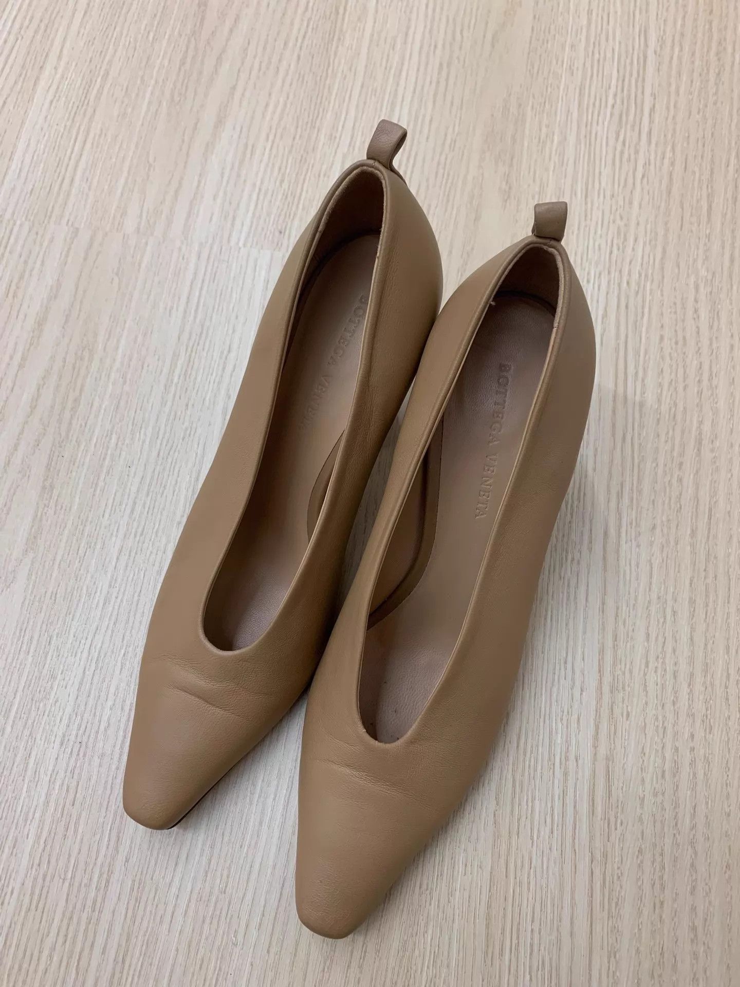 Bottega Veneta BOTTEGA VENETA Women's Milk Tea High Heels 38 New Size US 7.5 / IT 37.5 - 1 Thumbnail