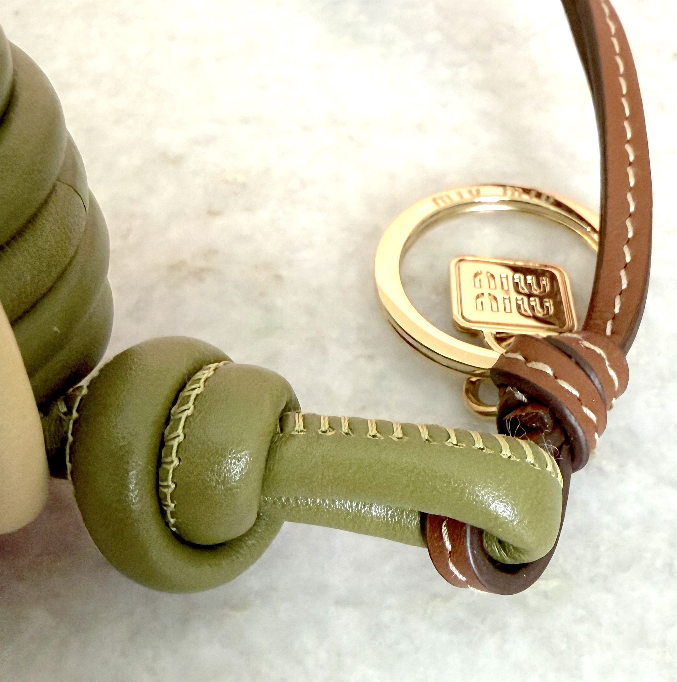 Miu Miu Miu Miu Bag Charm 5TL534 Knot Detail Leather Trick Size ONE SIZE - 10 Thumbnail
