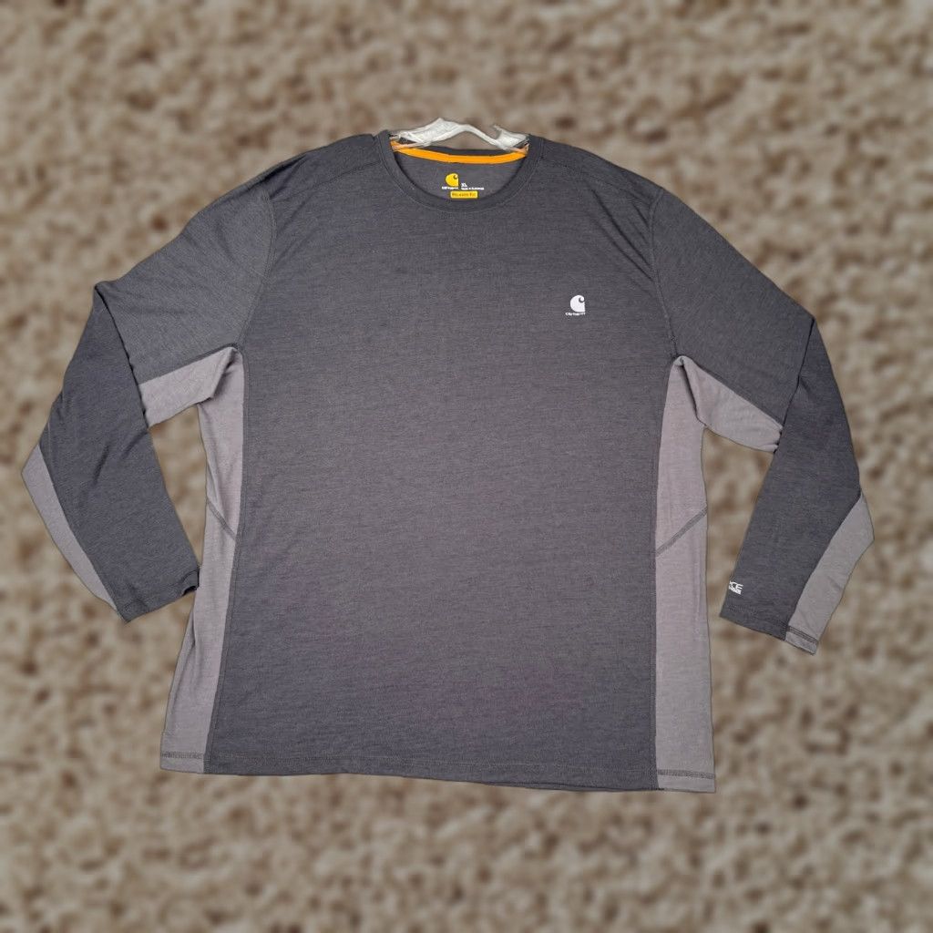 Carhartt Carhartt Shirt Men Extra Large Gray Long Sleeve Crew Neck Poly Blend Workwear Size US XL / EU 56 / 4 - 1 Thumbnail