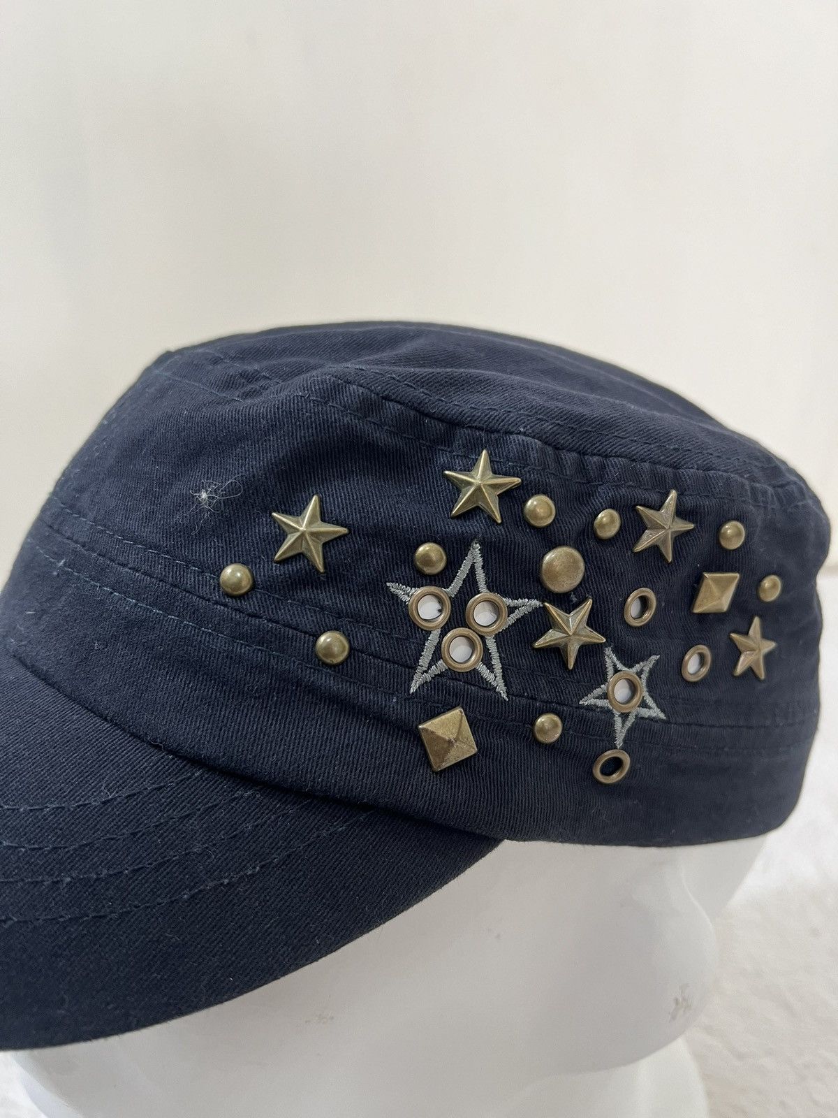 Undercover 2000s Japanese Cadet Hat Hysteric Ifsix 14th Studded Cap y2k Size ONE SIZE - 3 Thumbnail