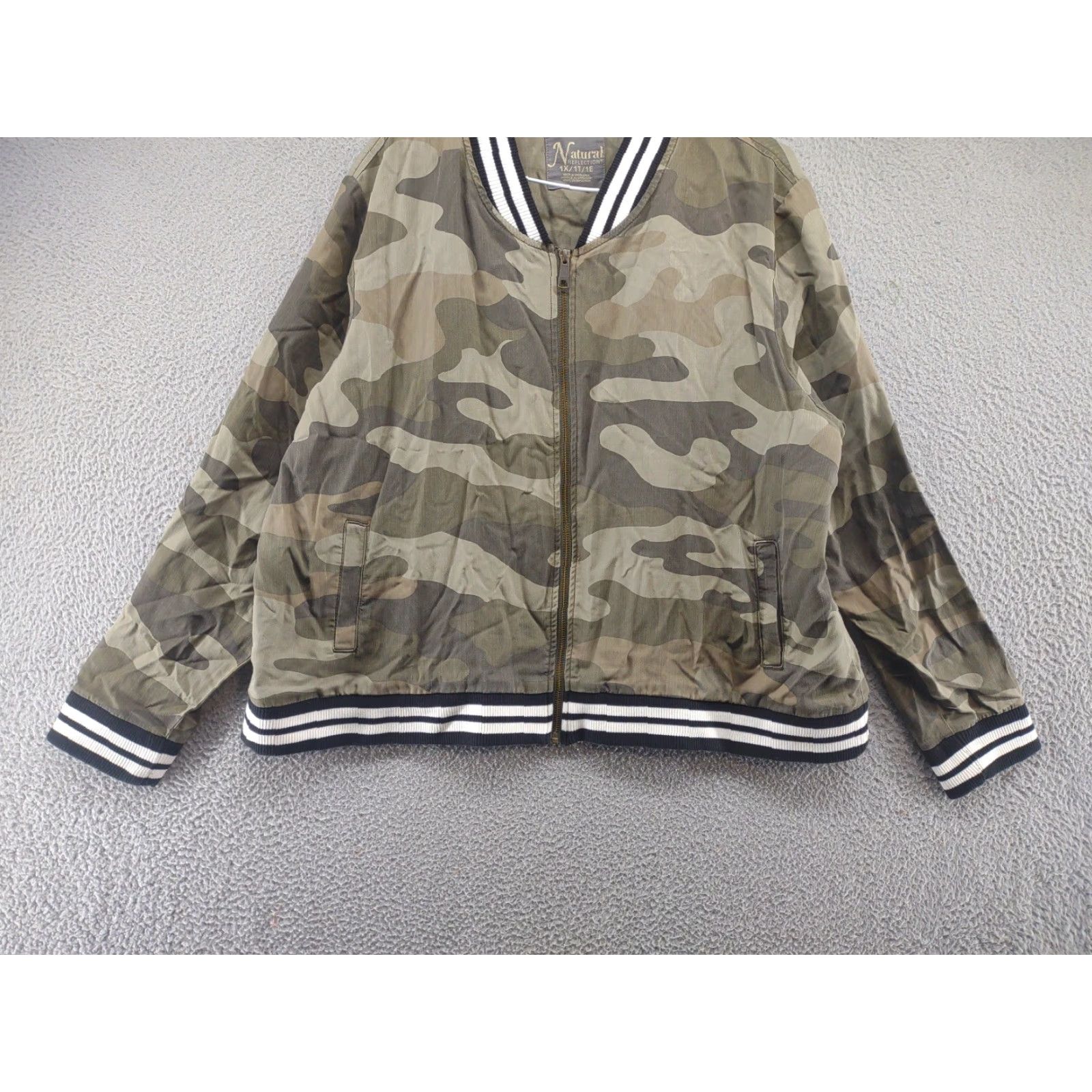 Vintage Natural Reflections Women's Camouflage Full Zip Jacket 1X Green Cotton Lining Plus Size Jacket Womens Camouflage 90s? Size XL / US 12-14 / IT 48-50 - 3 Thumbnail
