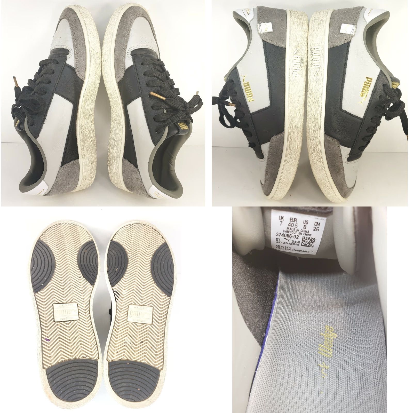 Puma PUMA Ralph Sampson Sneakers Men's 8M Lace Up White Black Leather Mr Basketball Shoes} Size US 7 / EU 40 - 8 Thumbnail