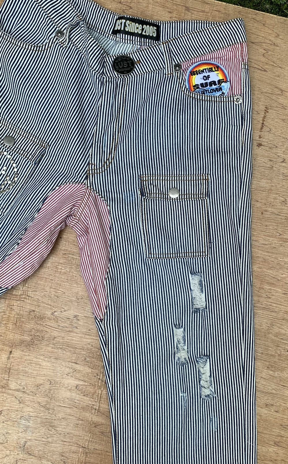 Japanese Brand Rare Lust Since 2005 Essentially Of Surf Hickory Bush Pants Size US 29 - 12 Thumbnail