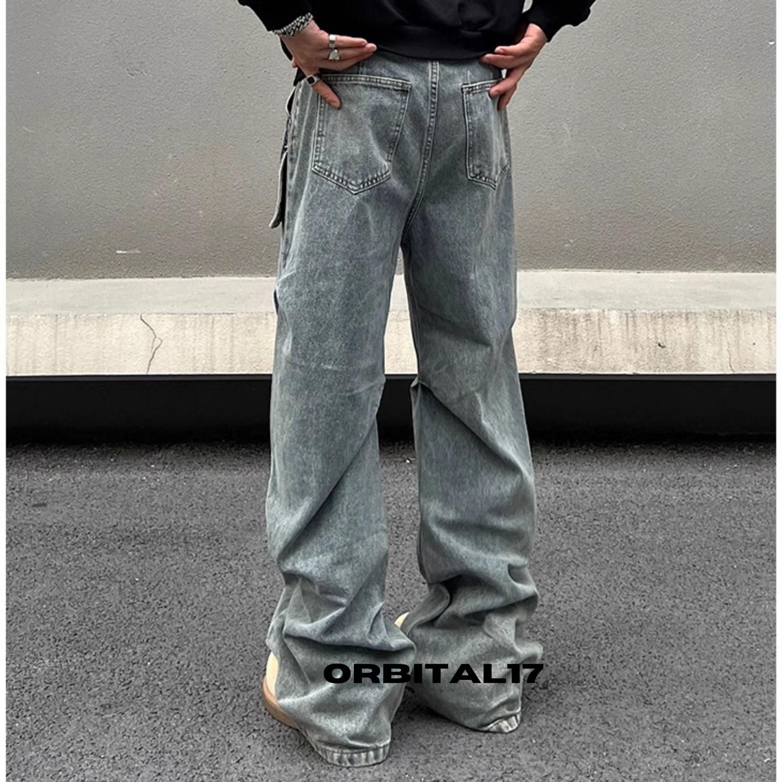 Vintage Blue Cargo Stacked Flare Denim Jeans Size US 32 / EU 48 - 4 Thumbnail