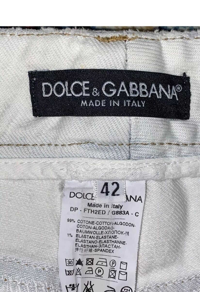 Dolce & Gabbana DOLCE & GABBANA DISTRESSED SKINNY WHITE JEANS SIZE 42 Size 28" / US 6 / IT 42 - 7 Thumbnail