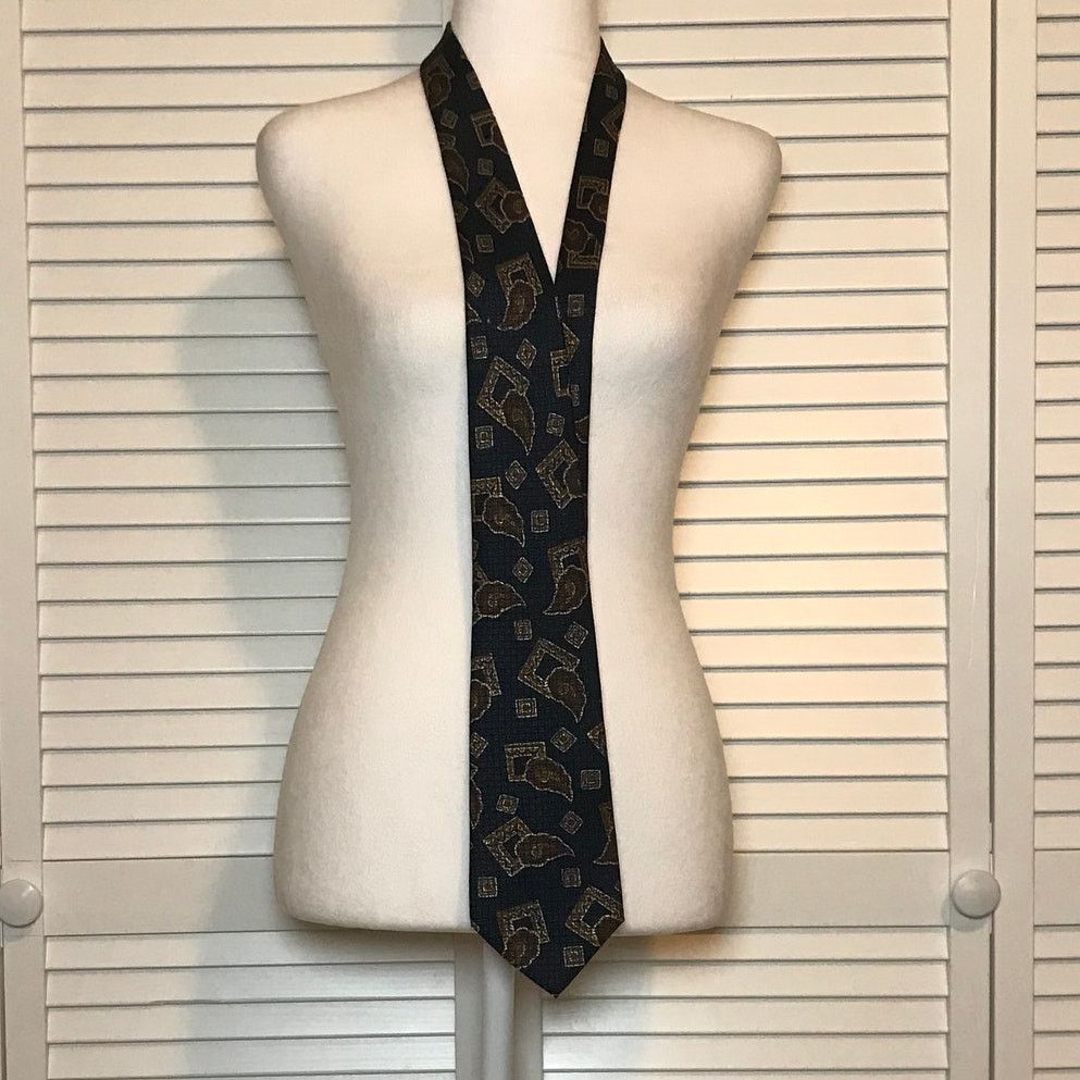 Other Barbara Blank New York Geometric Silk Handmade Necktie Size ONE SIZE - 2 Thumbnail