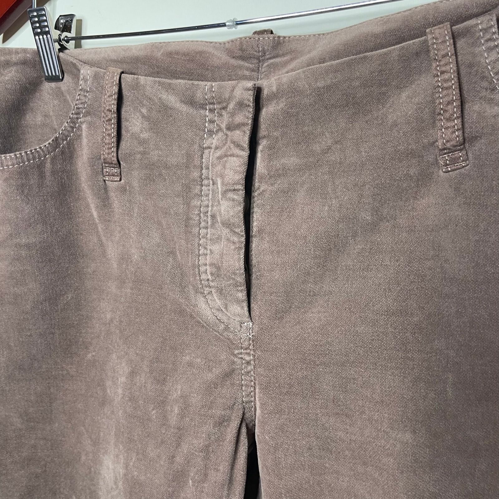 Brunello Cucinelli Brunello Cucinelli chocolate velvet mid rise trousers sz 10 Size 32" / US 10 / IT 46 - 6 Thumbnail
