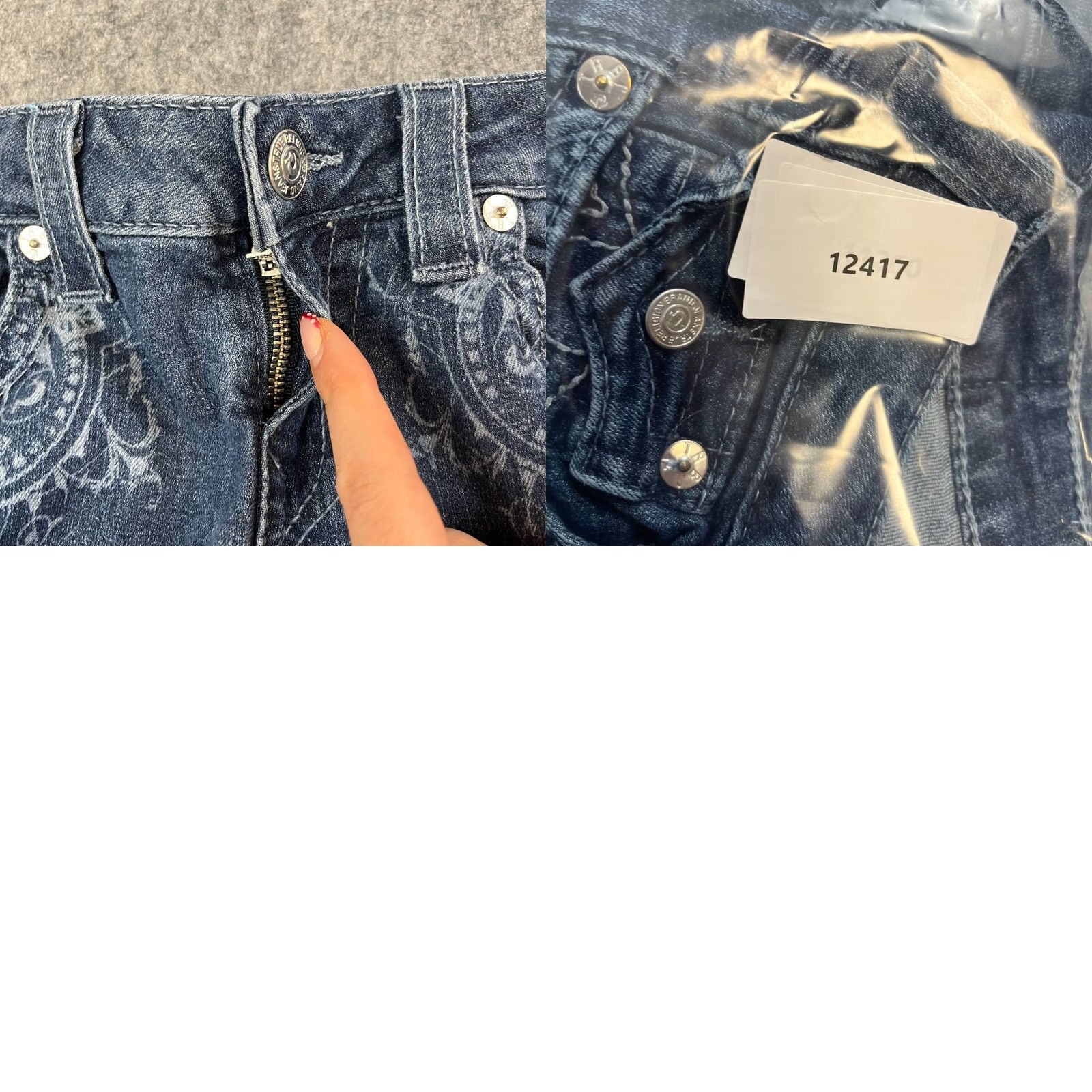 True Religion True Religion Jeans Skinny Low-Rise 30 26 UK12 Blue Floral Pocket Cathedral Denim Women Slim 5-Pocket Size 34" / US 12 / IT 48 - 9 Thumbnail