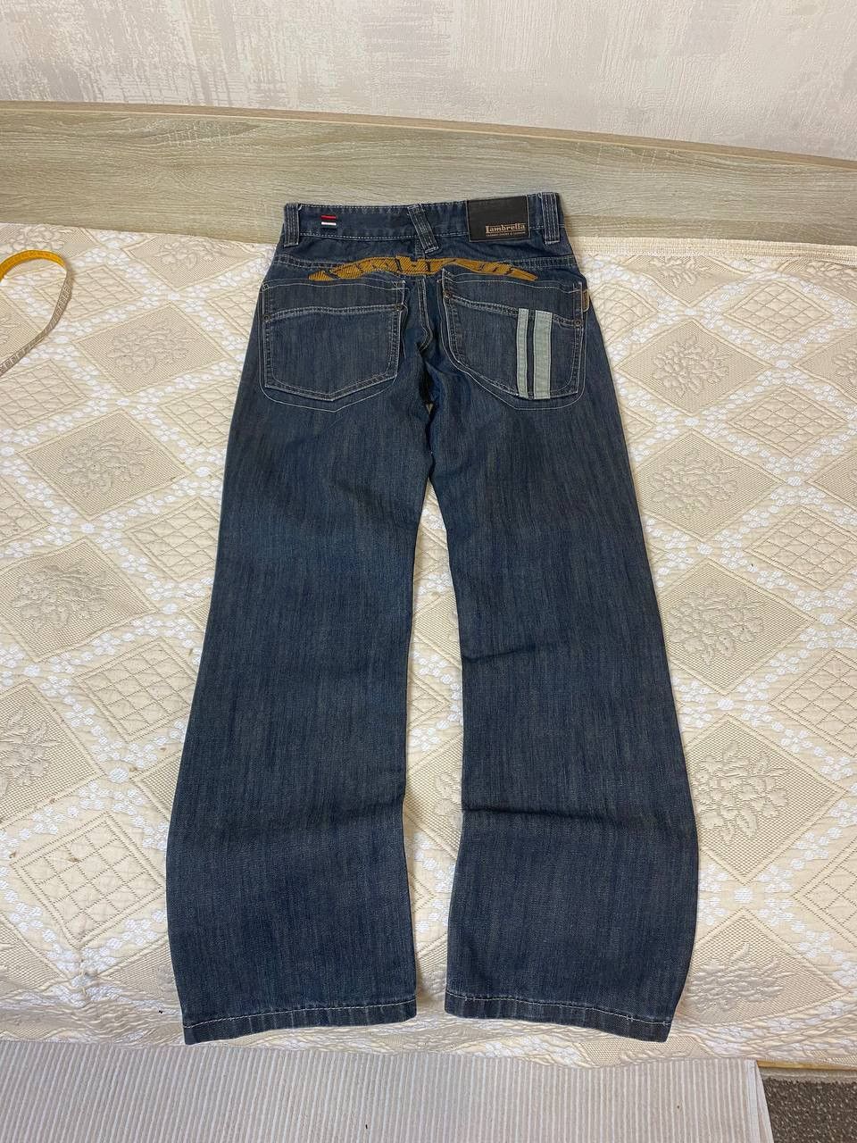 Lambretta 🔥 Lambretta Vintage Baggy Jeans Big Logo Drill Streetwear Size US 30 / EU 46 - 9 Thumbnail