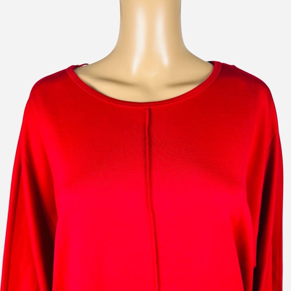 Magaschoni NWT New Magaschoni Red Viscose Blend Sweatshirt Size 1X Size XL / US 12-14 / IT 48-50 - 9 Thumbnail