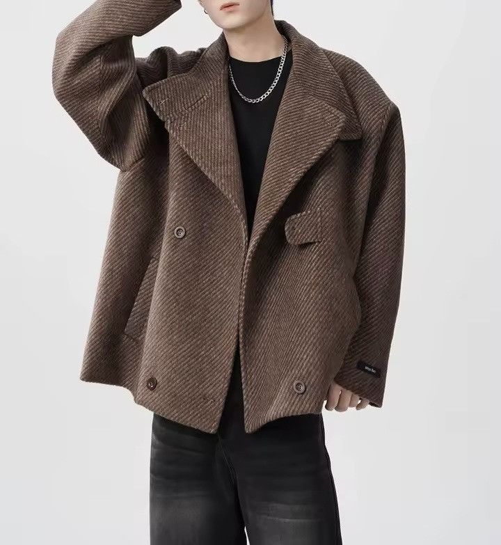 Vintage Retro Y2k Wool Blend Warm Loose Trendy Coat Jacket Size US L / EU 52-54 / 3 - 5 Thumbnail