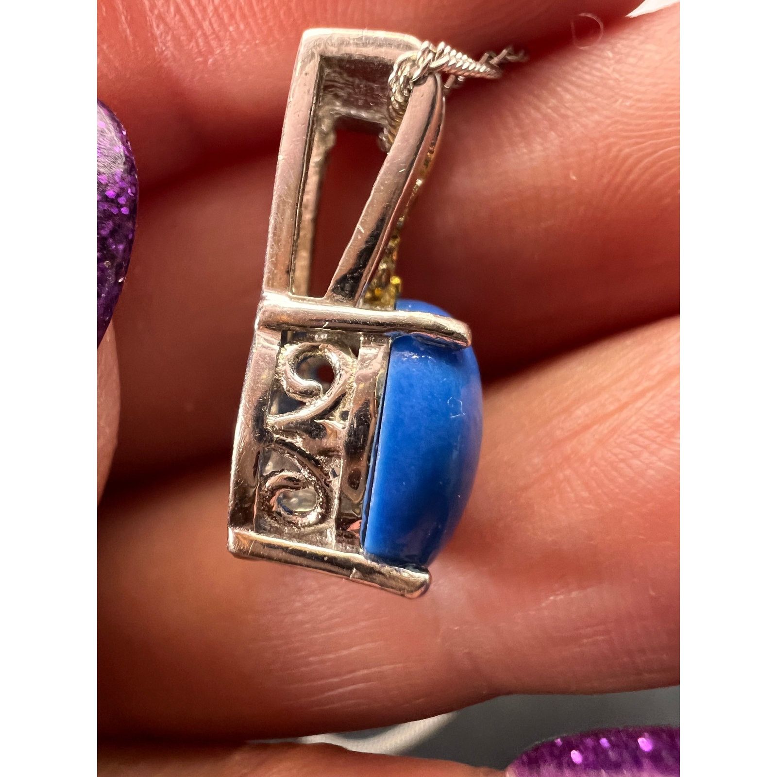 Other Ceruleite pendant sterling silver necklace Size ONE SIZE - 10 Thumbnail