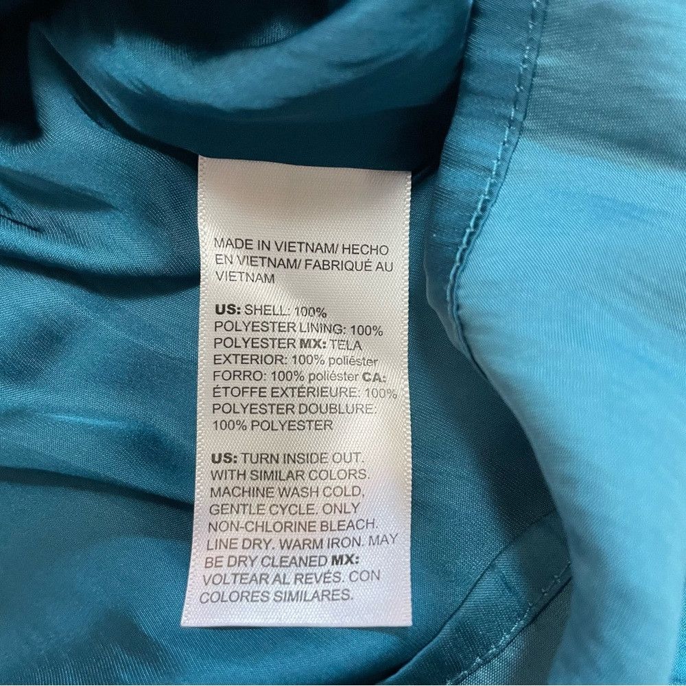 Chicos NWT New $149 Chico's Crinkle Pleat Midi Teal Dress Size 2 U Size L / US 10 / IT 46 - 8 Thumbnail