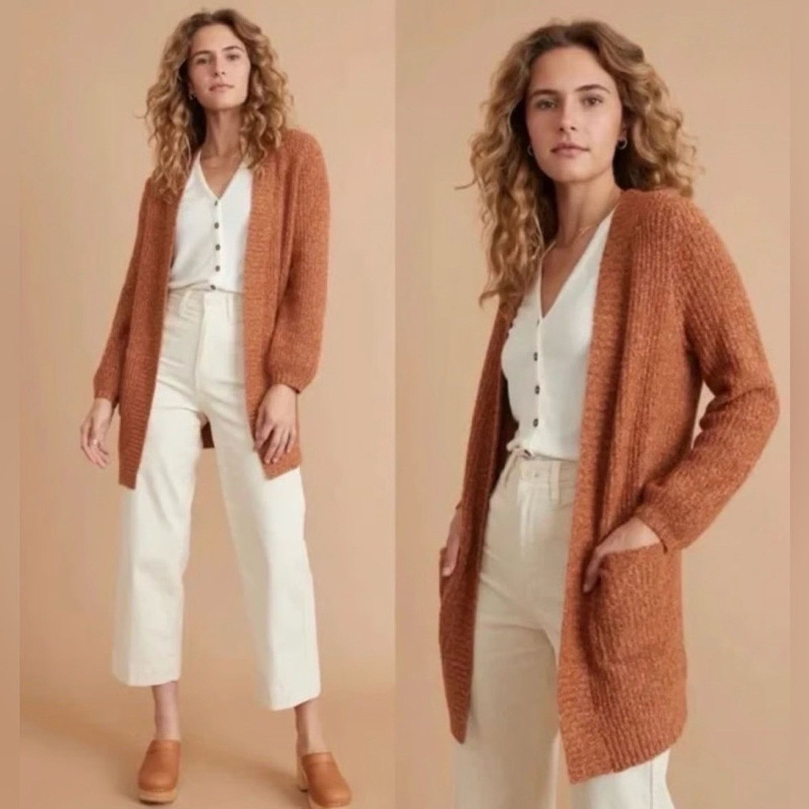 Marine Layer Marine Layer Women's Rust Cardigan Size M / US 6-8 / IT 42-44 - 1 Thumbnail