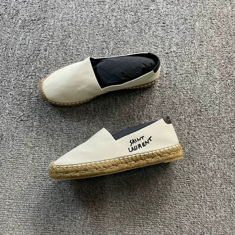 Saint Laurent Paris Saint Laurent Paris size 35 Beige embroidered LOGO fisherm Size US 5 / EU 37 - 2 Thumbnail
