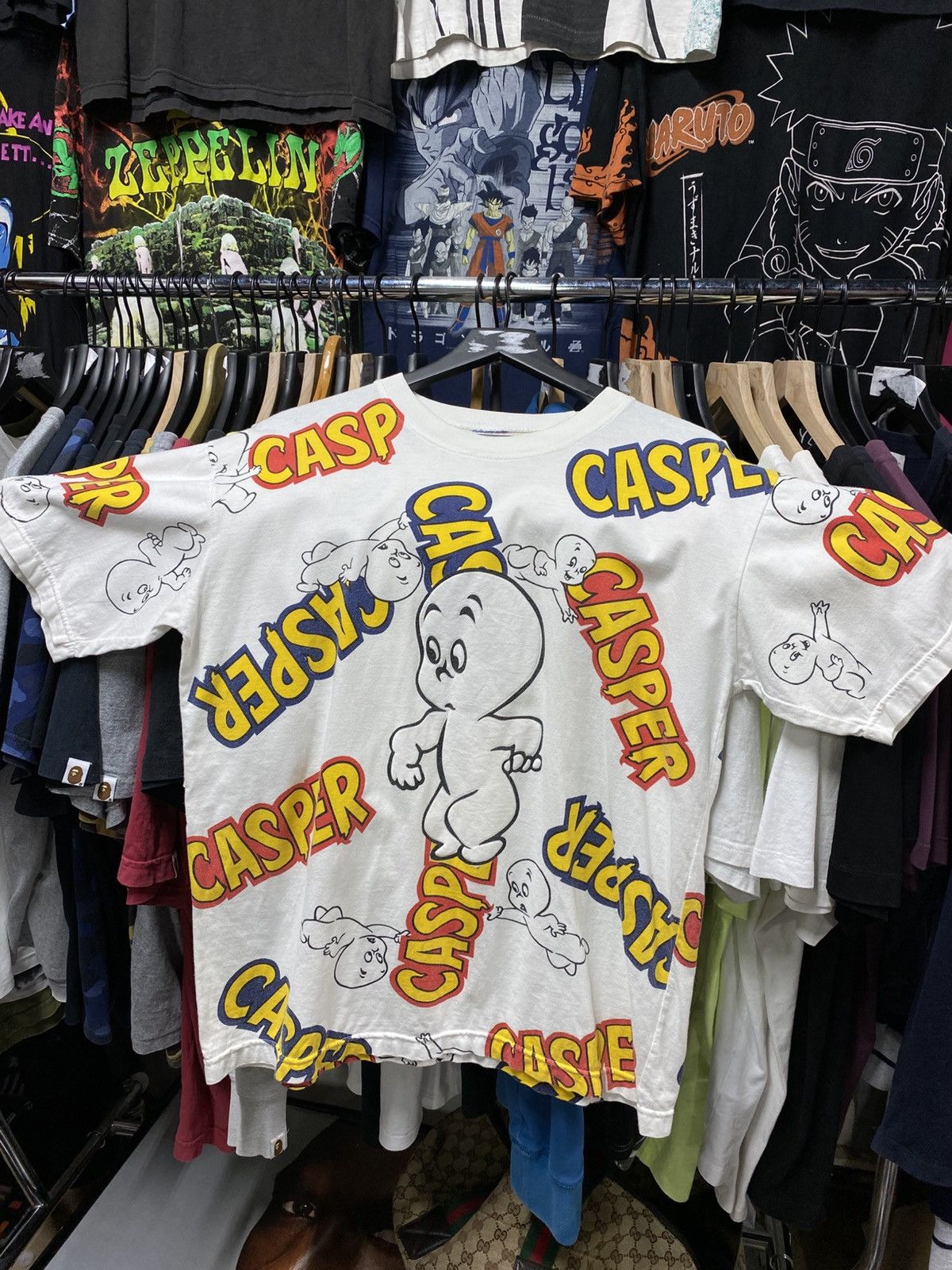 Vintage Vintage 90’s Casper AOP Rare Tee Shirt Medium Size US M / EU 48-50 / 2 - 2 Thumbnail