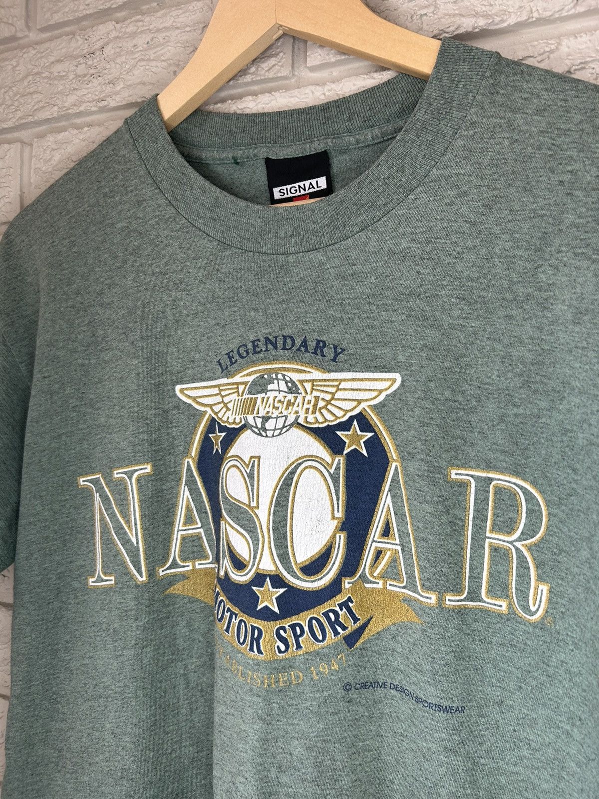 NASCAR × Vintage Vintage 90s Legendary NASCAR T Shirt Size US S / EU 44-46 / 1 - 3 Thumbnail