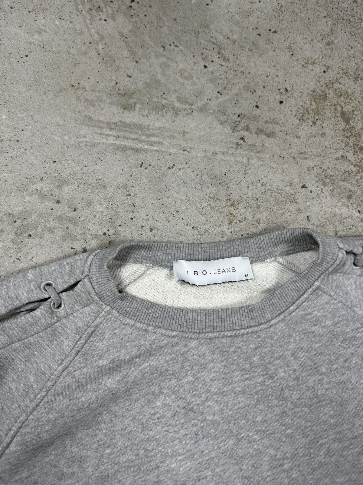 Iro × Japanese Brand Iro Jeans Lace up Sleeves Grey Crewneck Sweatshirt Size US M / EU 48-50 / 2 - 6 Thumbnail