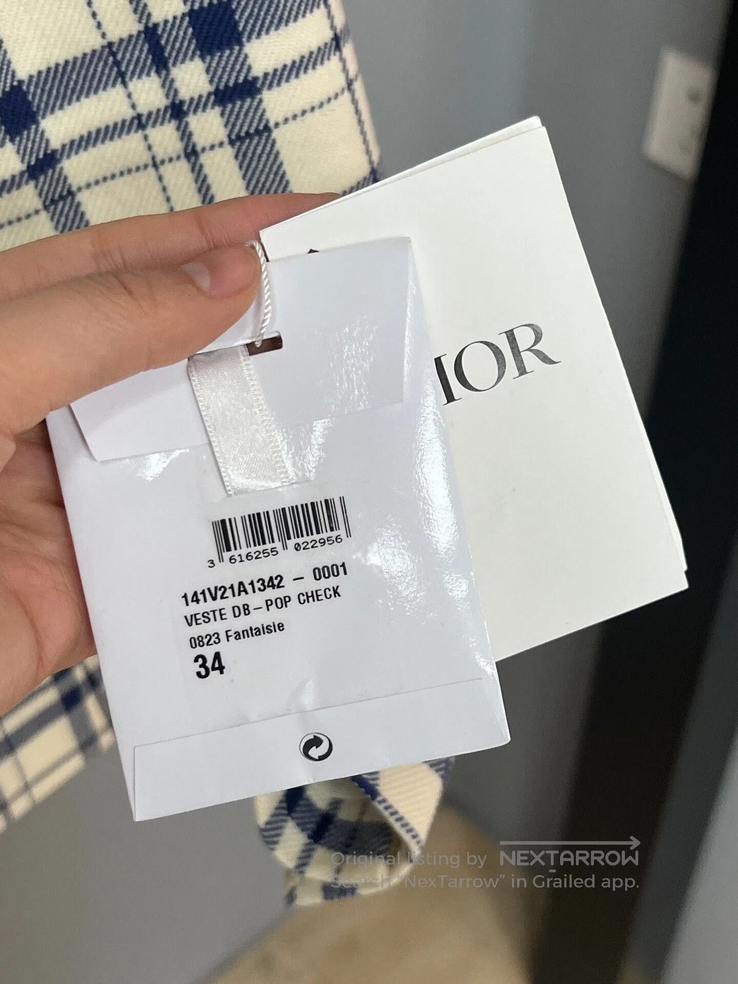 Dior Dior Blue and White Checkered Blazer. Size XS / US 0-2 / IT 36-38 - 5 Thumbnail