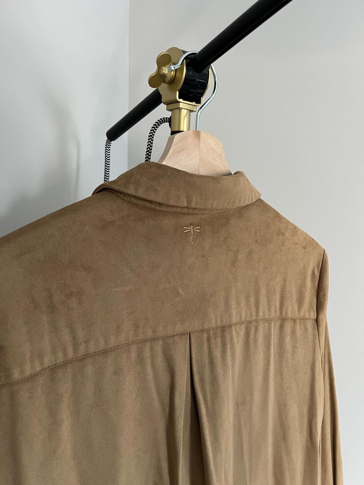 Other Tyler Boe Tan Faux Suede Button-Down Shirt Dress - Medium Size M / US 6-8 / IT 42-44 - 6 Thumbnail