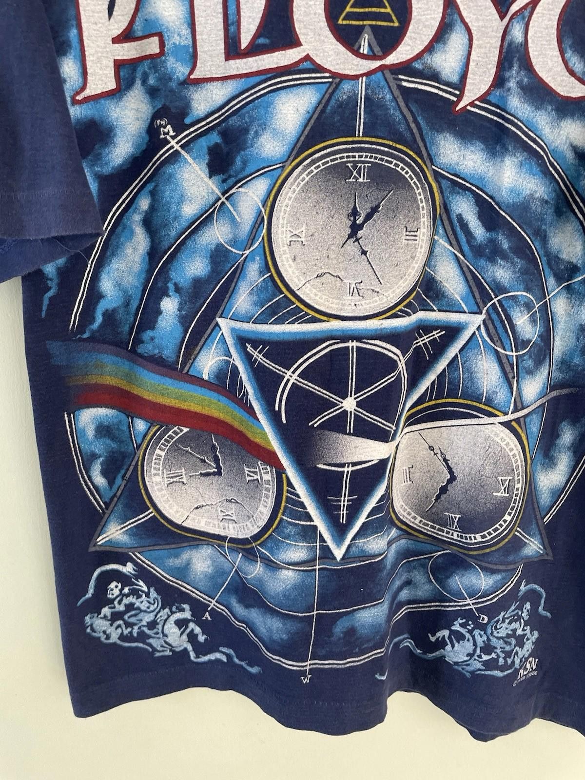 Pink Floyd Vintage 90s Pink Floyd Bootleg All Over Print R Shirt KSN Size US L / EU 52-54 / 3 - 4 Thumbnail