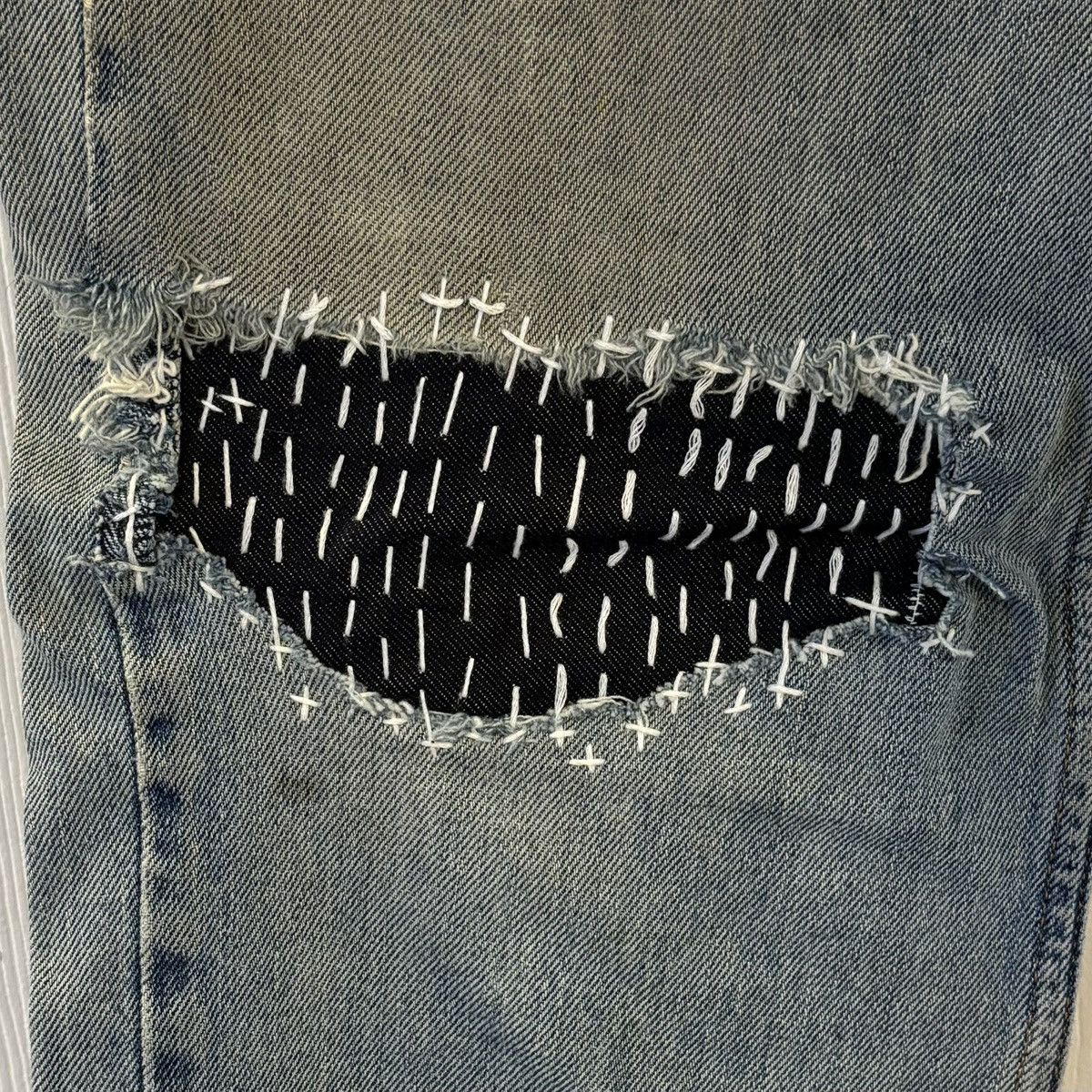 Levi's Levi’s 505 Handmade Shashiko Stiched Repaired Jeans Size US 31 - 2 Thumbnail