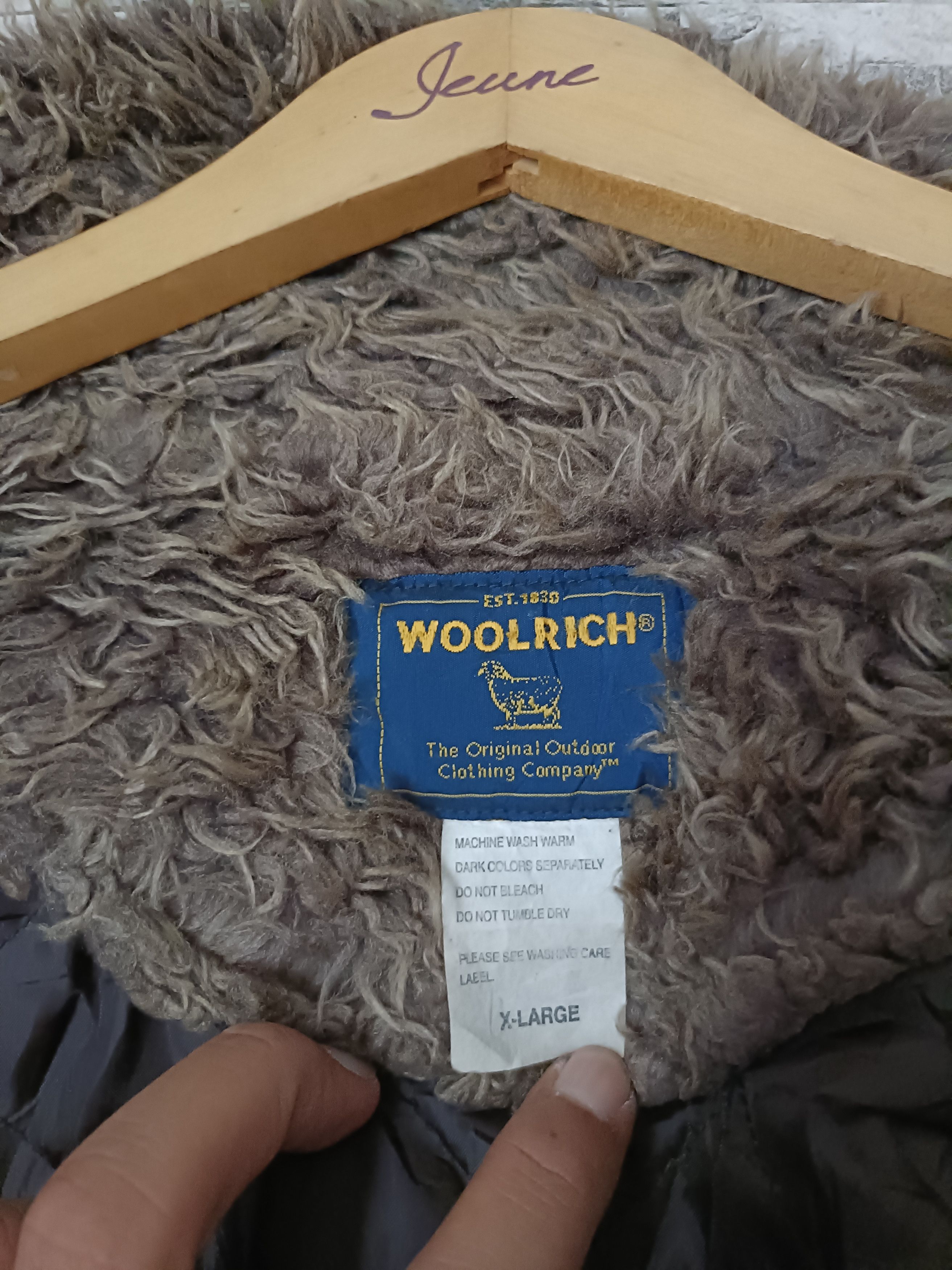 Vintage Vintage Woolrich buffalo plaid fur canvas biker jacket Size US XL / EU 56 / 4 - 7 Thumbnail