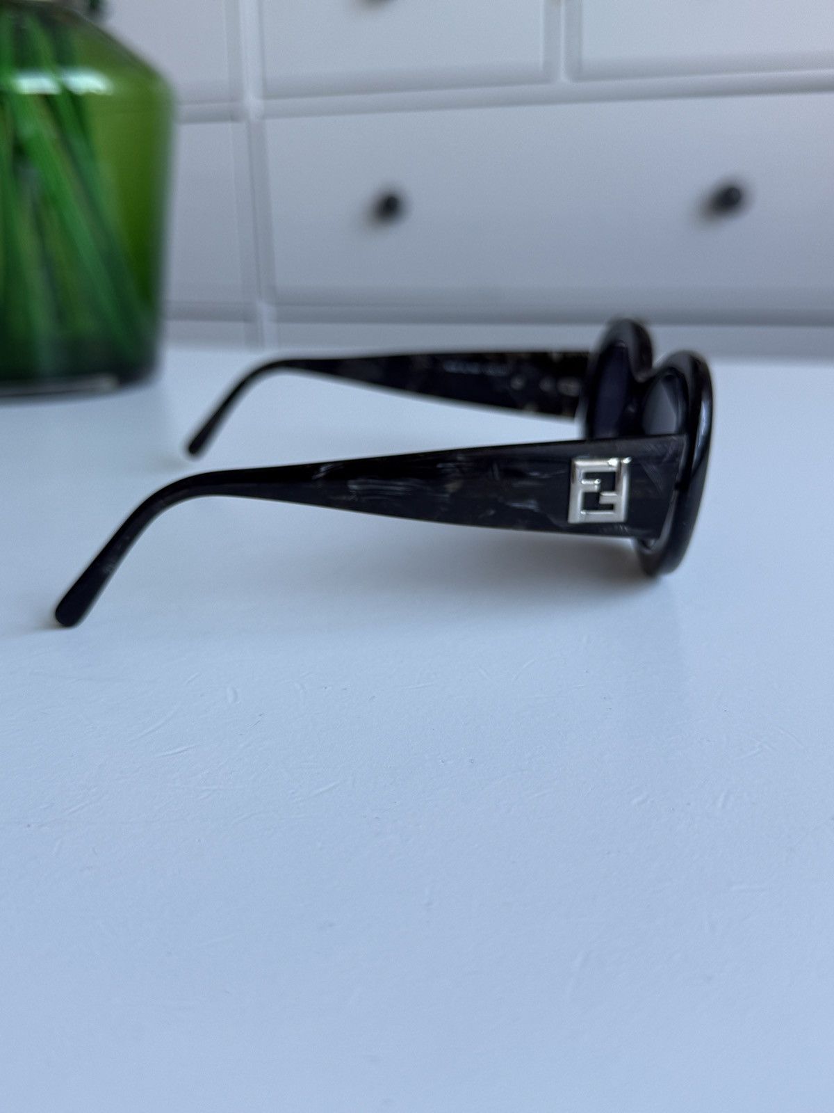 Designer × Fendi × Vintage Vintage 90s Fendi FF logo oval sunglasses designer archive Size ONE SIZE - 8 Thumbnail