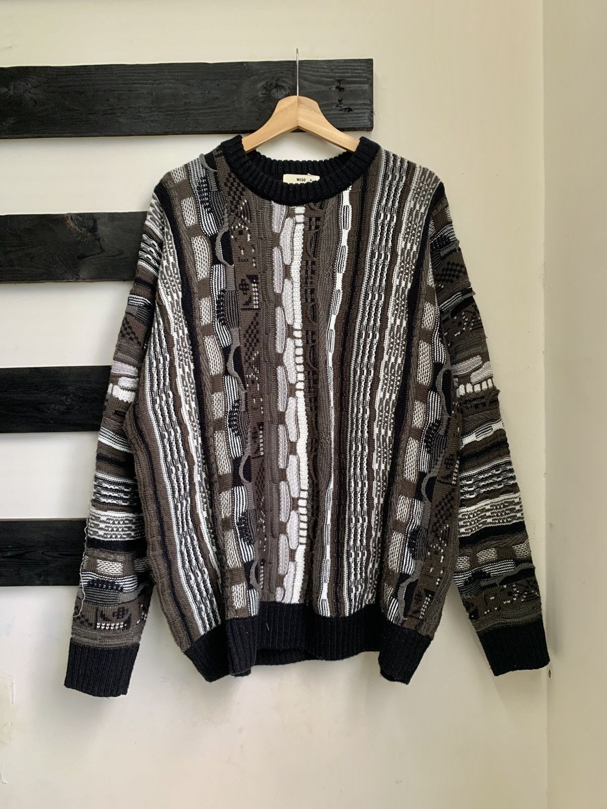Coogi × Vintage Vintage 90s Wego Coogi Inspired 3D Knit Size US XL / EU 56 / 4 - 1 Thumbnail