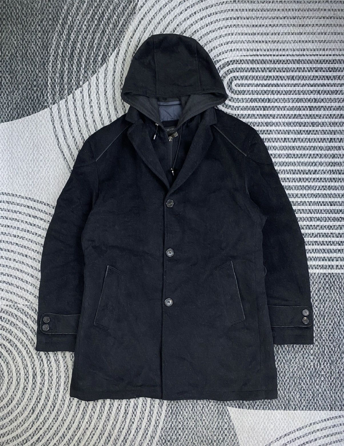 Corneliani 🔥STEALS Vintage Corneliani Double Layer Hoodie Jacket Size US L / EU 52-54 / 3 - 1 Thumbnail
