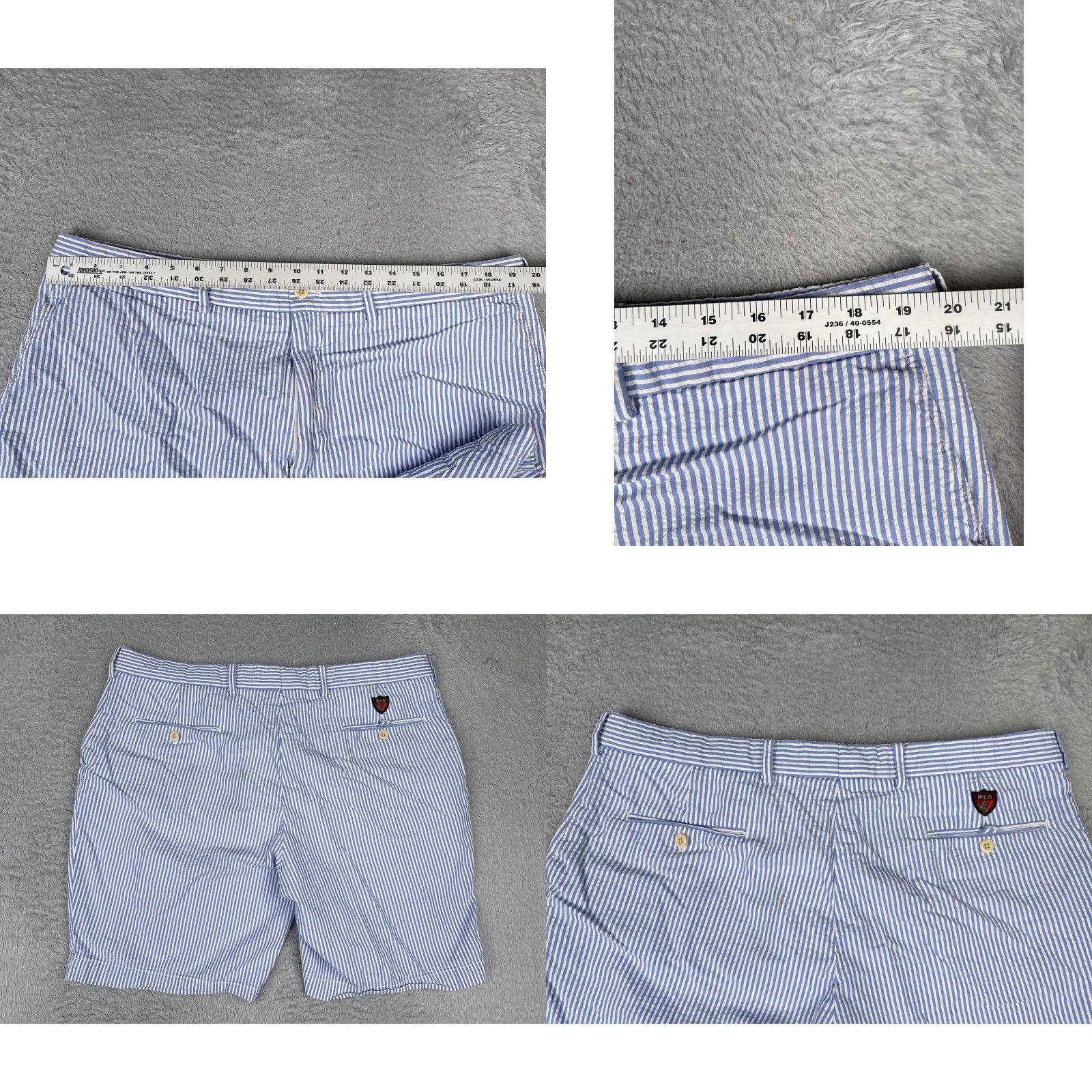 Polo Ralph Lauren Polo Golf Ralph Lauren Shorts Mens 40 Blue Striped Seersucker Chino Casual Polo Ralph Lauren Shirt? Size US L / EU 52-54 / 3 - 9 Thumbnail