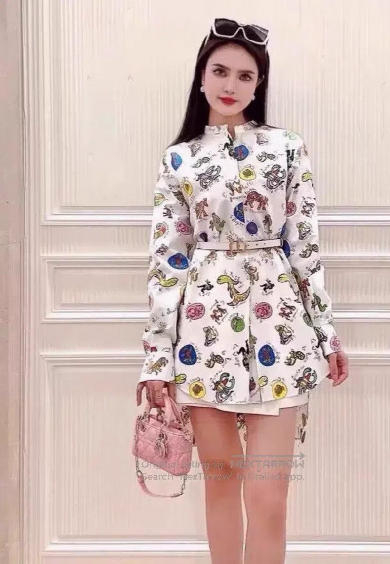 Dior Dior 24 Early Spring Dragon Year Limited Shirt Skirt Size XS / US 0-2 / IT 36-38 - 8 Thumbnail