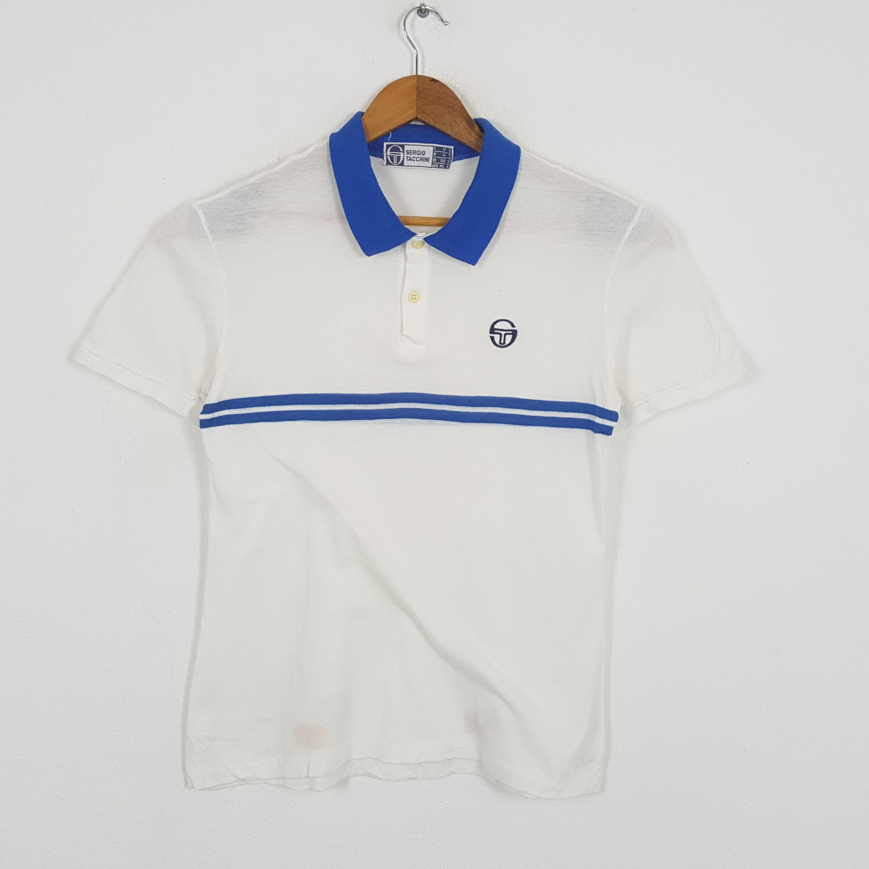 Sergio Tacchini × Vintage Vintage SERGIO TACHINI Italian Sportswear Polos Shirt Size US M / EU 48-50 / 2 - 1 Thumbnail