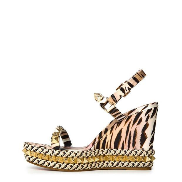 Christian Louboutin Pyraclou 110mm Espadrilles Size US 7 / IT 37 - 3 Thumbnail