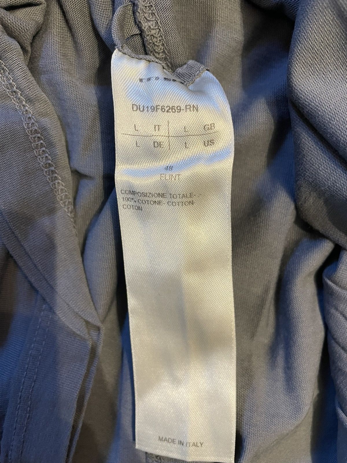 Rick Owens Drkshdw Rick Owens Double Sleeve Tee (Gray) Size US XL / EU 56 / 4 - 5 Thumbnail